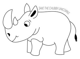 Naklejka premium Please Save The Chubby Unicorns