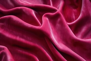 Obraz premium Close-up of Draped Pink Velvet Fabric