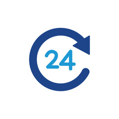 24 hours icon, 24 hours sign vector 