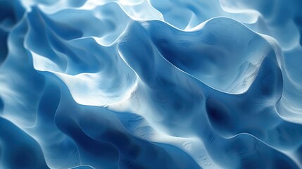 Obraz premium Blue Geometric Abstraction - 3D Rendered Looping Animation