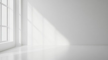 Minimal simple white backdrop with no textures,