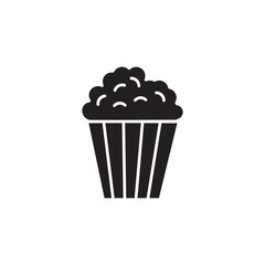 Popcorn vector icon, fast food for web and app on white background..eps