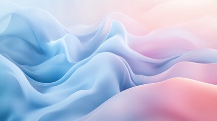 Obraz premium Soft rhythmic waves flowing in pastel shades, seamless and calming, peaceful background, calming rhythms background, minimalist abstract art for stress relief