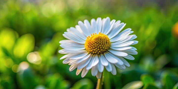 Close up of a false daisy flower (Bhringraj) in nature, false daisy, flower, macro, Bhringraj