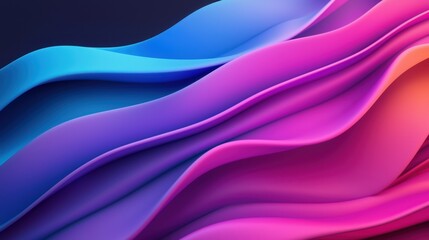 Vibrant Abstract Waves of Colorful Gradient Lines in a Dynamic Flowing Pattern