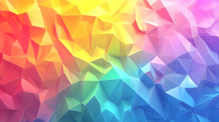 Obraz premium Abstract Geometric Shapes with a Rainbow Gradient Background Animation