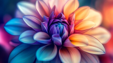 Obraz premium macro close-up photography of vibrant color flower as a creative abstract background