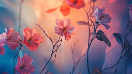 Nostalgic colors close-up, faded pastels, washed-out hues, subtle lighting