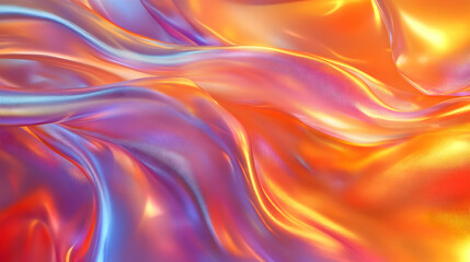 Obraz premium Abstract Iridescent Background Animation With Orange and Purple Colors Shimmering and Flowing