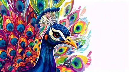 Fototapeta premium colorful peacock