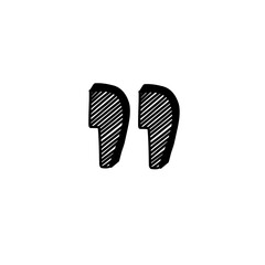 Quotation Mark Hand Drawn 