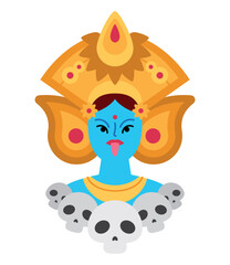 portrait of hindu goddess kali