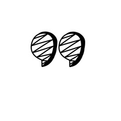 Quotation Mark Hand Drawn 