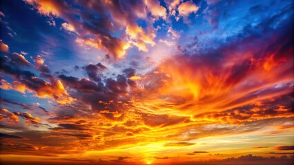 Obraz premium Vibrant colors of the sky after sunset, Twilight, dusk, colors, nature, evening, dramatic, clouds, peaceful