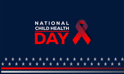 National Child Health Day. background, banner, card, poster, template. Vector background.