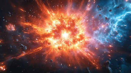 Cosmic Explosion: A Symphony of Fire and Ice
