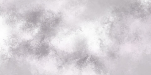 Abstract white and gray isolated cloud cumulus clouds. Gray aquarelle painted realistic fog or mist smoky textured canvas design. White and ash messy wall stucco texture background. Category Landsca	
