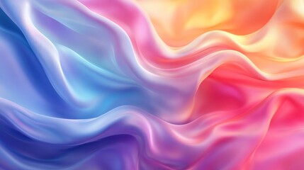 Fototapeta premium Abstract Wavy Gradient Background in Blue, Purple, Pink, and Orange