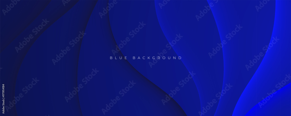Canvas Prints abstract blue background wavy decorative shape design vector