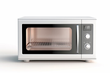 Obraz premium Modern microwave oven with sleek design and glass door, perfect for quick cooking and reheating.