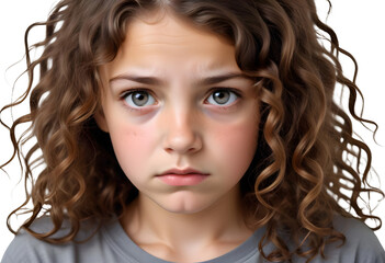 Naklejka premium Young Girl Portrait PNG