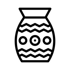 clay pot line icon