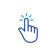 Fototapeta premium Hand cursor click icon vector 