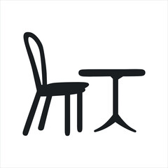 black and black chair