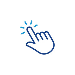 Hand cursor click icon vector 