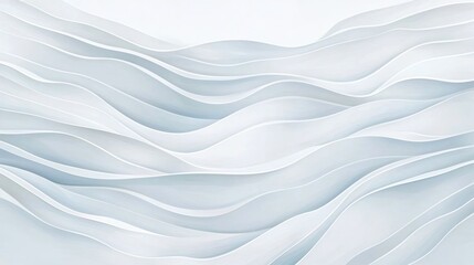 Obraz premium Monochrome abstract, textured white with rippling effect, serene flow, Watercolor style