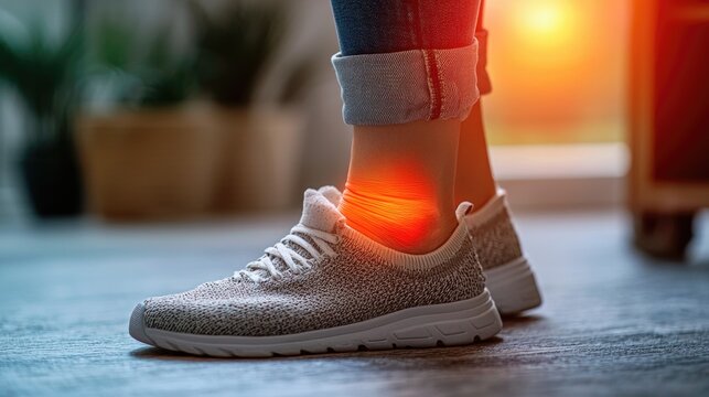 Inflamed joints: swollen ankles and pain, discomfort and medical concerns associated with ankle swelling, emphasizing the need for effective treatment and managem
