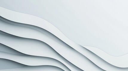 Obraz premium Abstract waves, layered monochrome texture on a grey background, flat design illustration