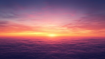 Fototapeta premium Sunset over the Clouds Dramatic Sky Golden Hour Above the Clouds