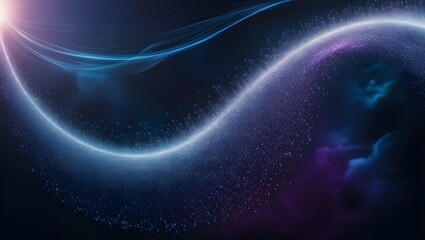 Obraz premium Digital Technology Background: Dynamic 3D Wave of Glowing Points for Futuristic Presentation Design