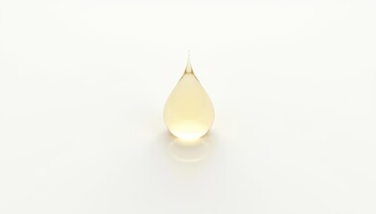Fototapeta premium Elegant simplicity A single pearl on a white background