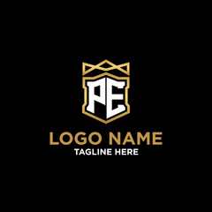 Initial logo P monogram