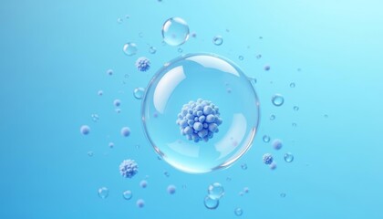  Ethereal Bubbles and Drops in Blue