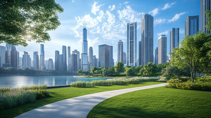 Obraz premium city skyline