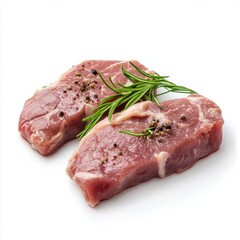 pork tenderloin isolated on white background.