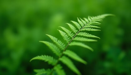  Vibrant fern in a lush garden