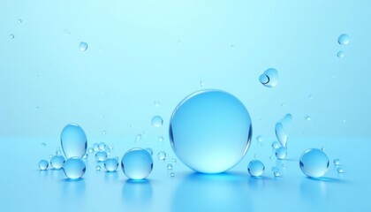  Elegant droplets in a blue sea of tranquility