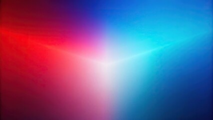 Wide-angle red and blue gradient abstract background with chromatic aberration