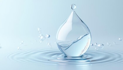  A single drop of water a splash of lifes purity