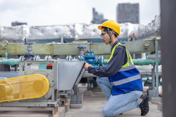 ndustrial HVAC Technician at Work