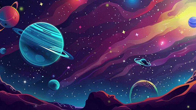Illustration of planet in space