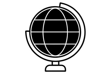 globe earth icon symbol vector, world planet earth vector illustration

