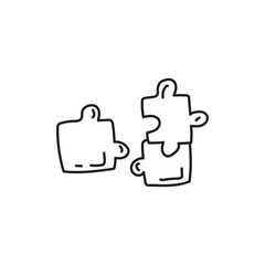 Obraz premium Two puzzle pieces fit together, showing the concept of connection, partnership, teamwork, problem-solving, and collaboration.