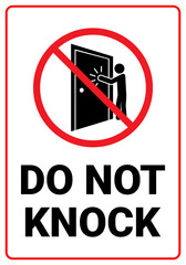 Do Not Knock Sign