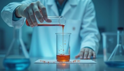  Precise scientific measurement in progress