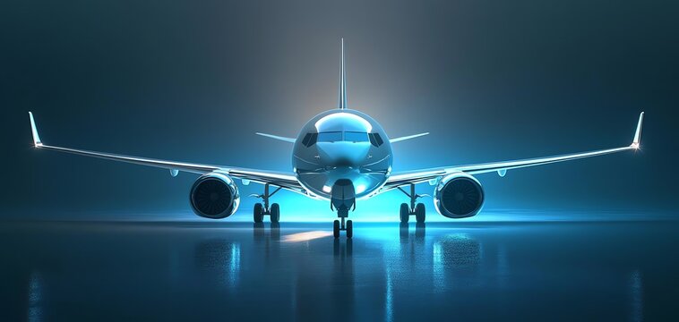 3D airplane showing booking interface, creative travel elements, realistic design, highresolution textures, travel theme